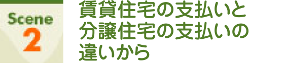 Scene2 賃貸住宅の支払いと分譲住宅の支払いの違いから